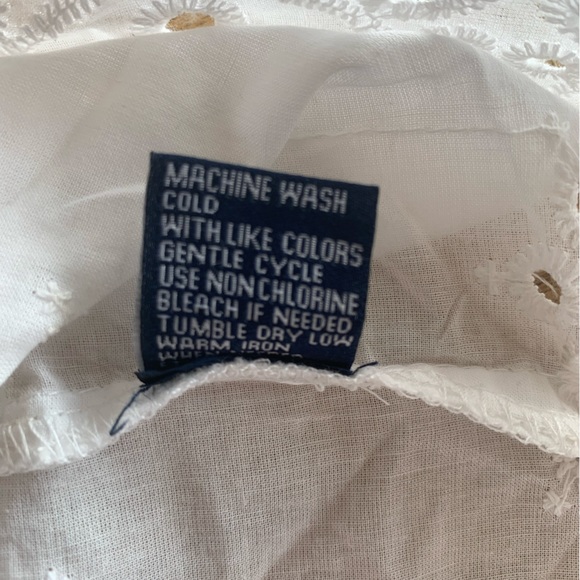 Meadow Rhodes Eyelet Tiered Maxi Dress Puff Short Sleeve Shirred Back NWT - Picture 8 of 12